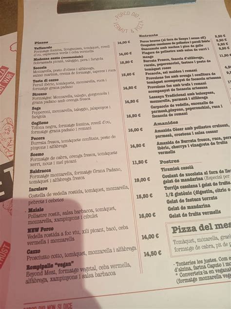 porcodio es menu|Porco Dio in Lleida